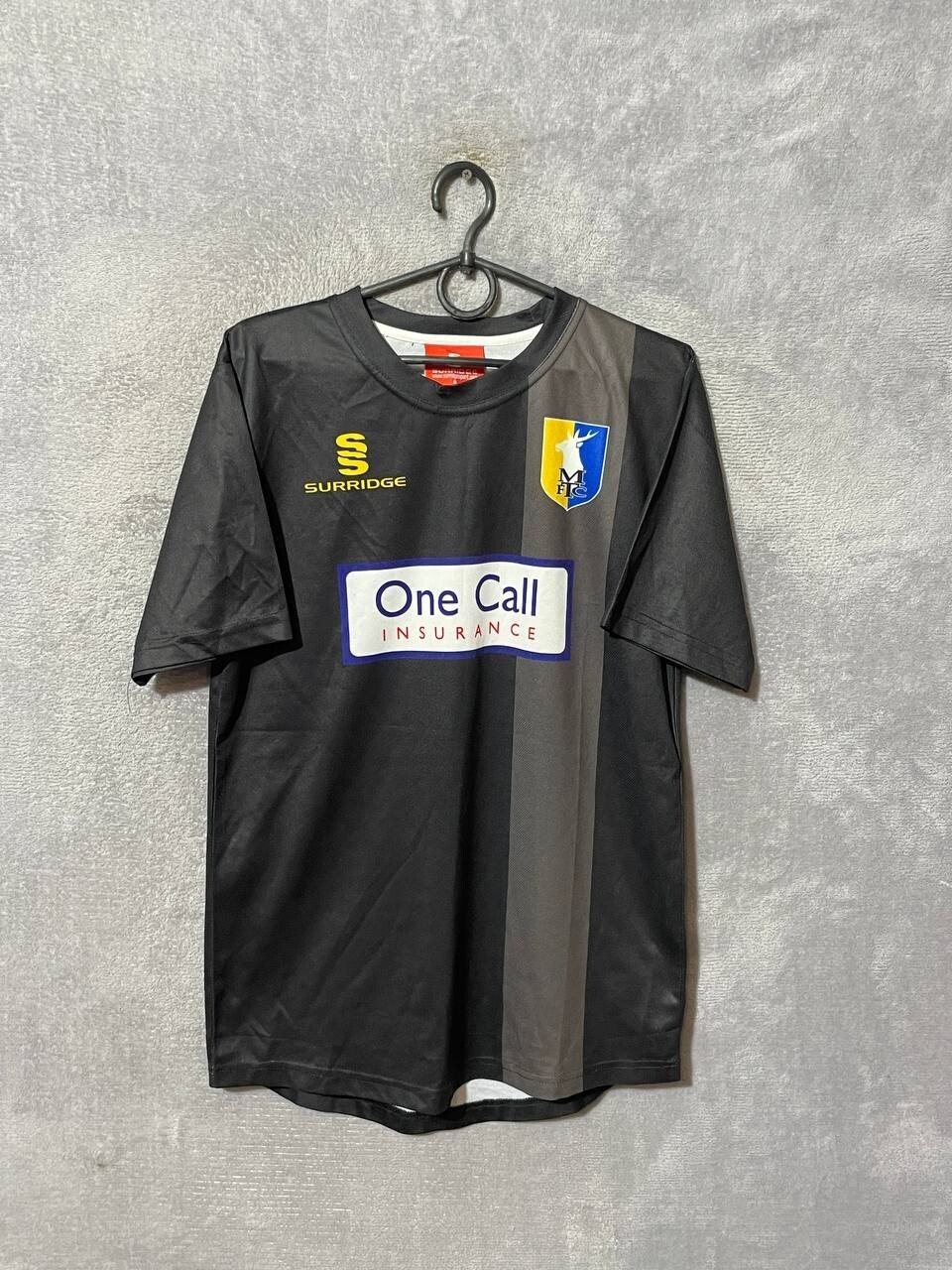Mansfield Town Away football shirt 2014 - 2016 Jersey Black Surridge Mens SZ S