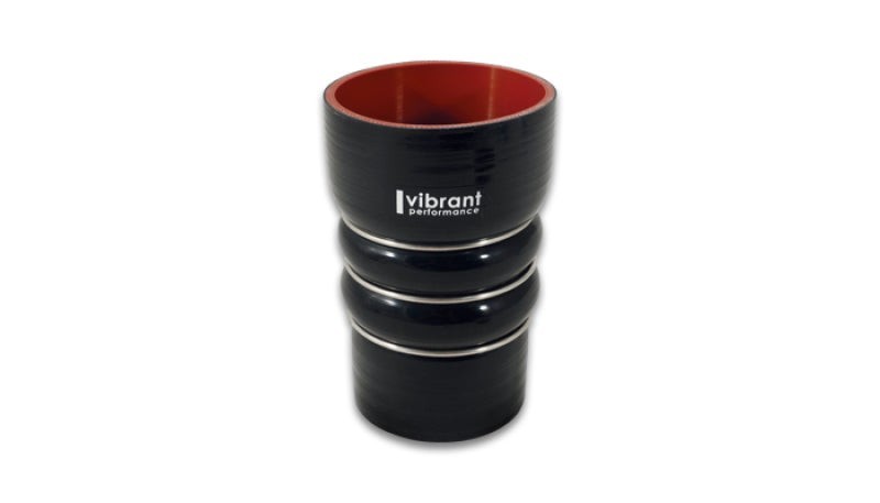 Vibrant 11861 ne Coupling 4 Ply Aramid CAC Hose 3in x 2.5in Inlet/Outlet - Blac