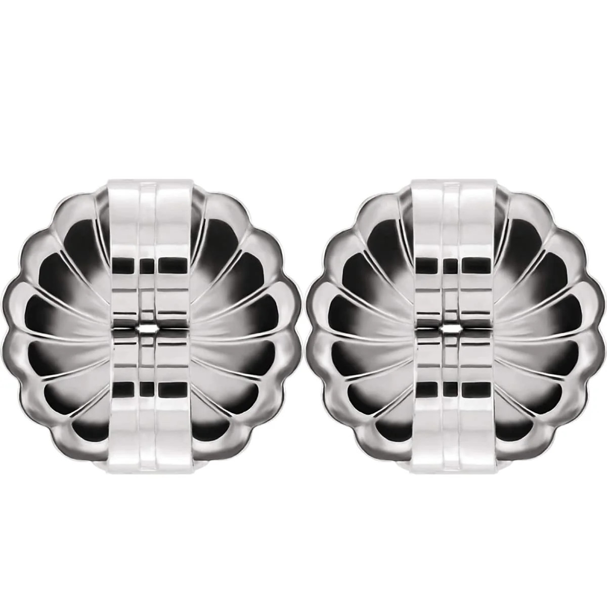 Sterling Silver 7.2mm Large Earring Backs Secure Locking Hypoallergenic (2Pair)
