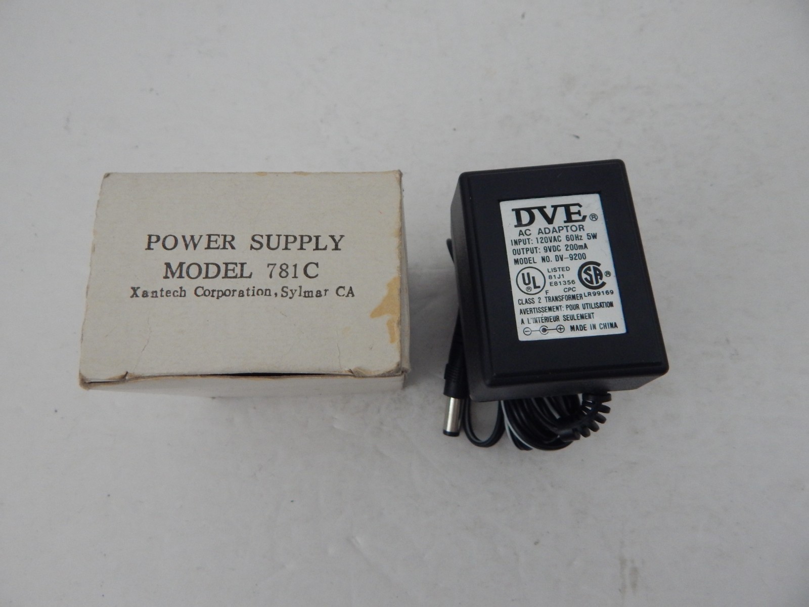 Xantech 781C 9VDC 200mA Power Supply New