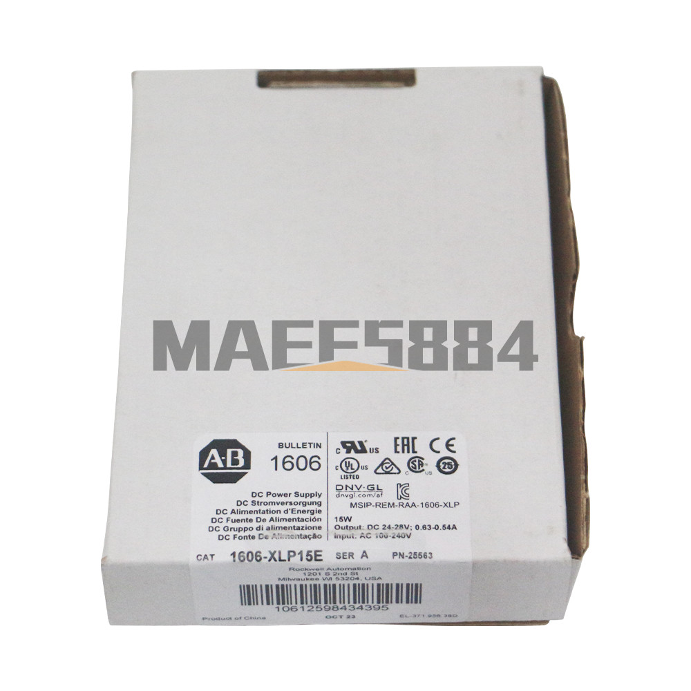 NEW Allen Bradley 1606-XLP15E Power Supply 100-240v-ac 0.54-0.63a 24-48v-dc 15w