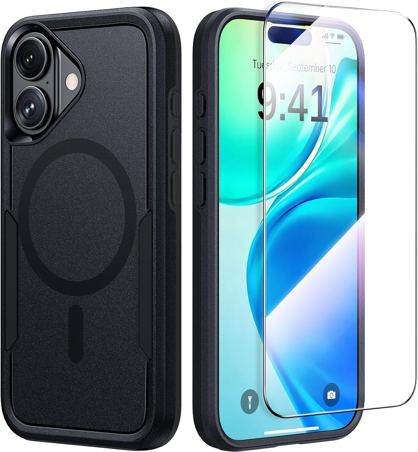 Protective for Iphone 17 Case [With Screen Protector], Heavy Duty Shockproof & 2
