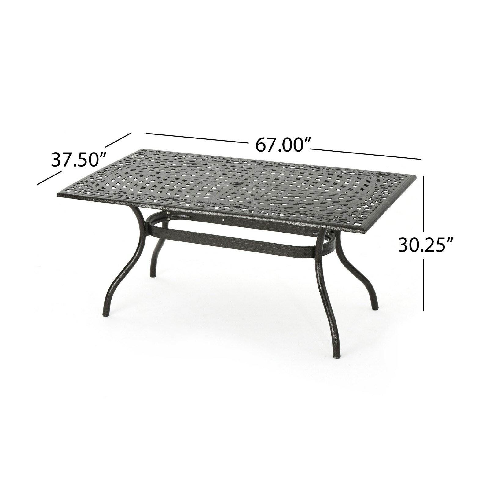 Monteria Bronze Cast Aluminum Rectangle Table