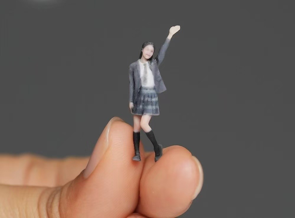 BN 1:64 Painted Figure Model Miniature  Diorama Sand CheerLeading Girl Uniform