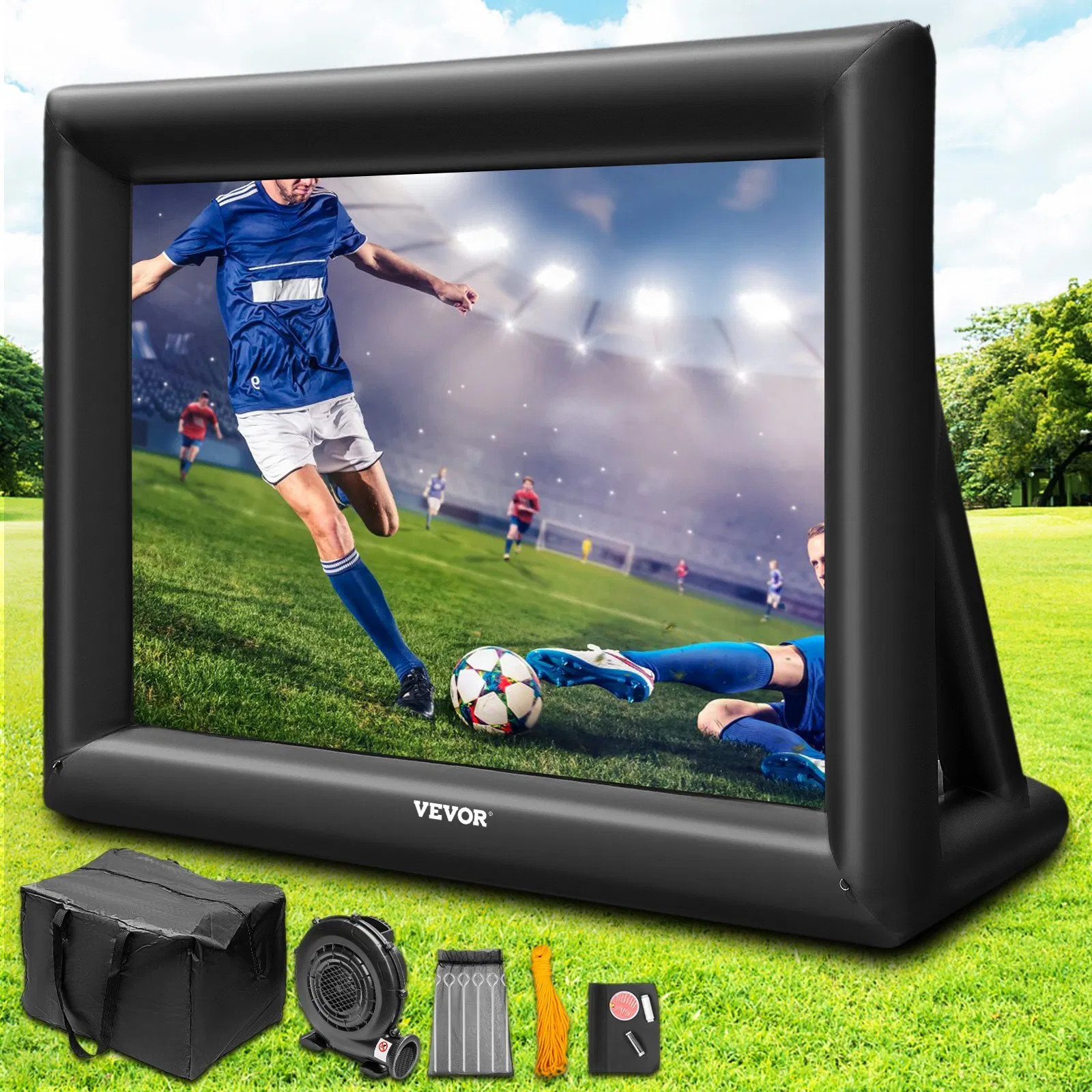 Inflatable Movie Screen 20FT Inflatable Projector Screen for outside with 350W