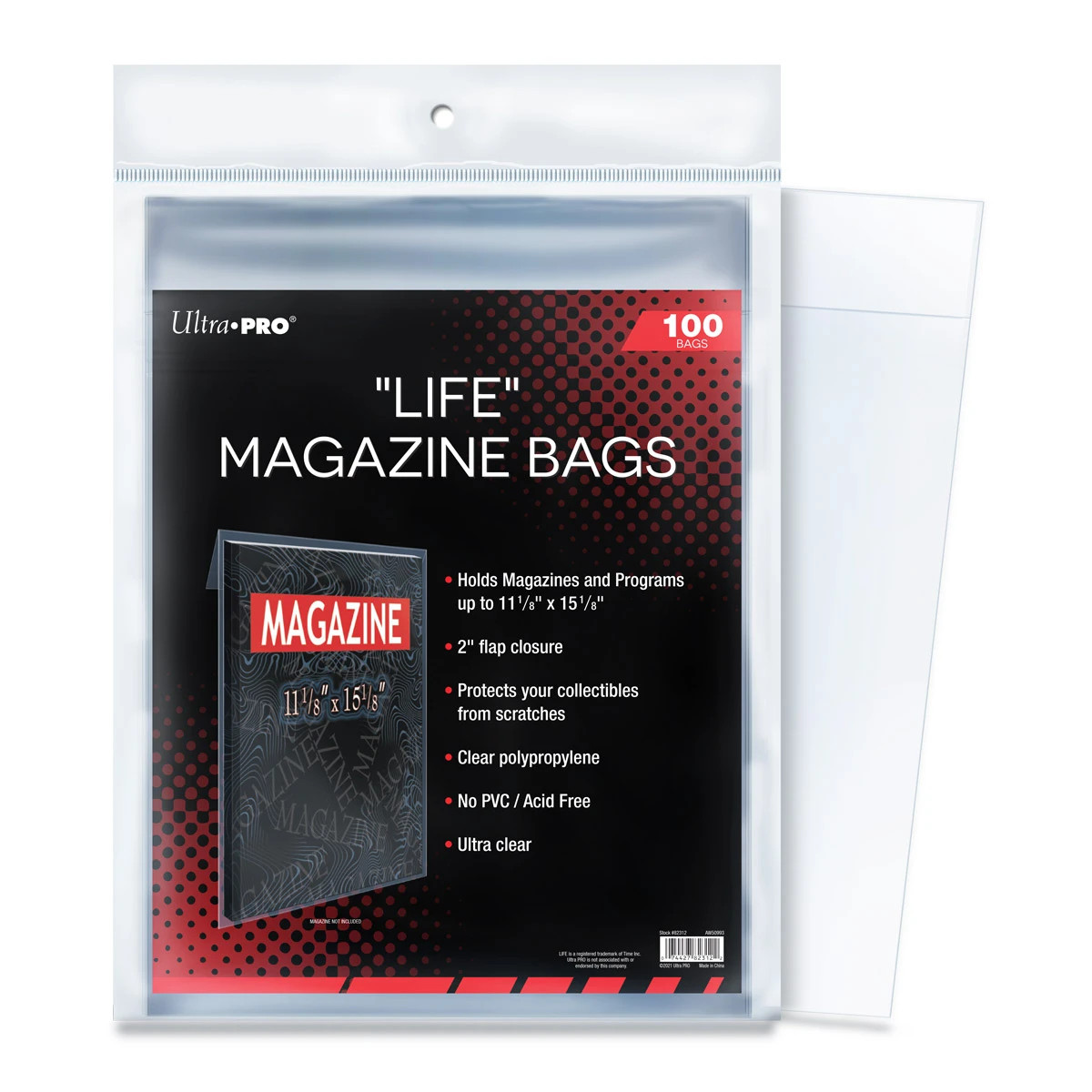 Ultra Pro Life Magazine Bags (100 per pack), Acid-free and no PVC