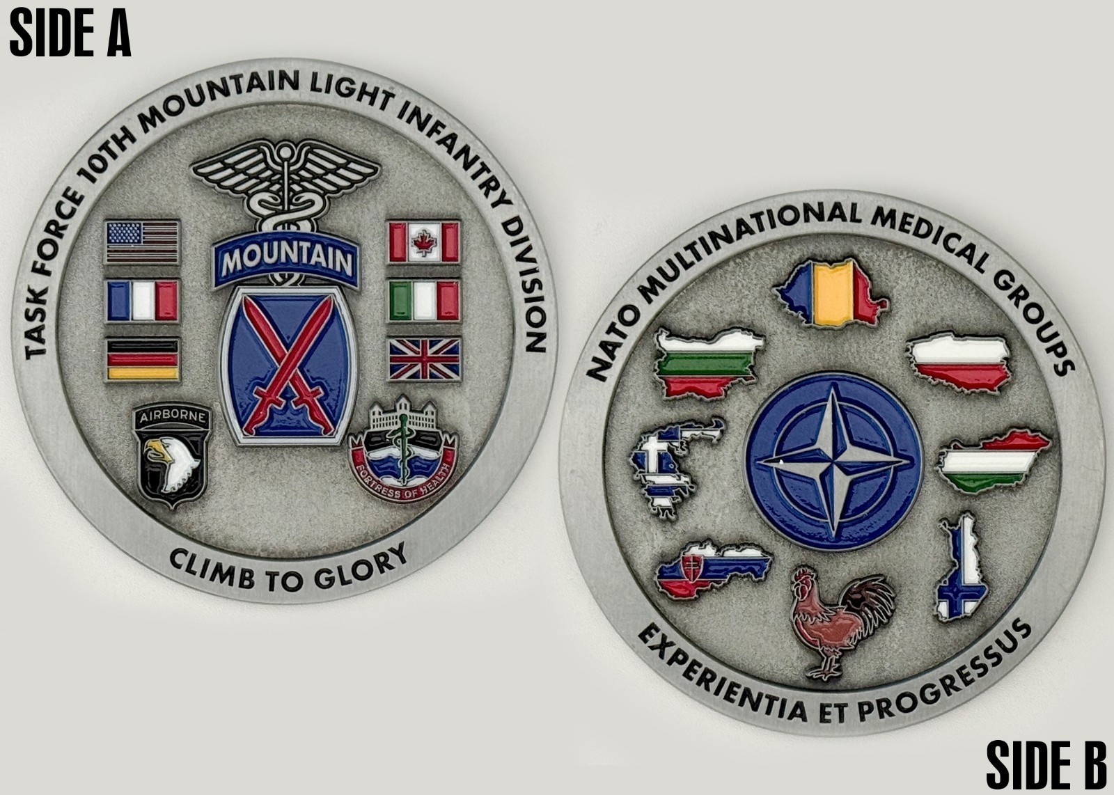 10th Mountain NATO Multinational Medical Challenge Coin 2#12