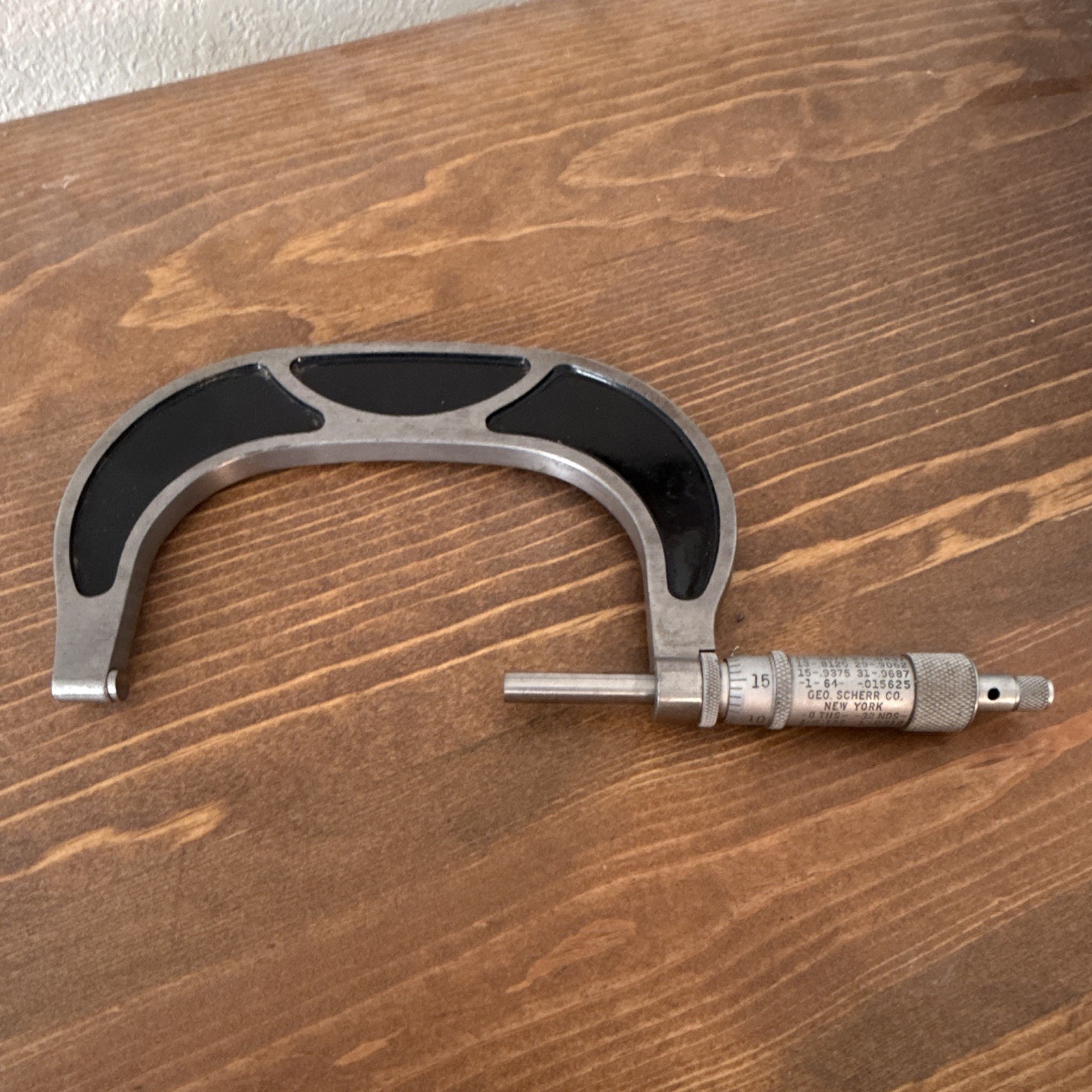 Geo. Scherr Co. Outside Micrometer 3-4” capacity
