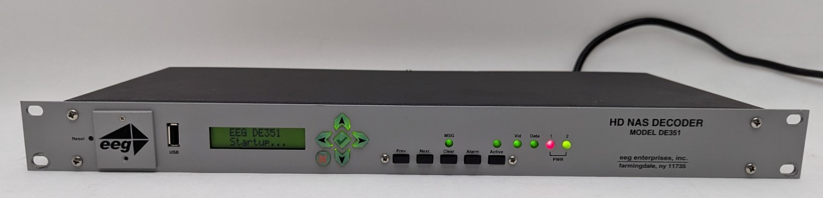EEG DE351 HD NAS Closed Caption Decoder SDI Video Broadcast Processor AS-IS READ