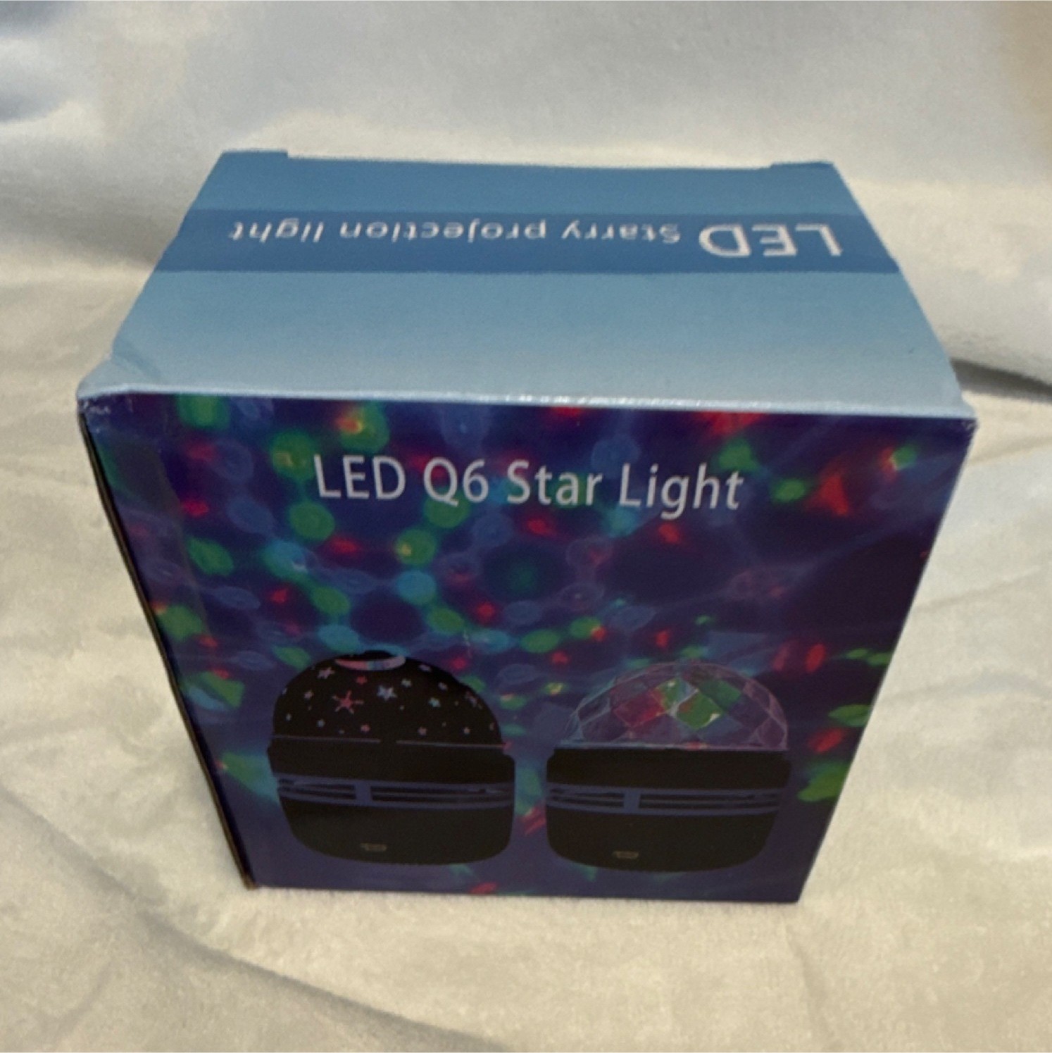 Q6 LED Starry Projection Night Light Multicolor Remote Control USB