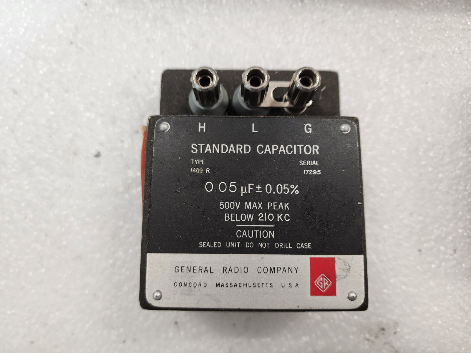 GenRad 1409-R Standard Capacitor 0.05uf+/-.05% Unit #1