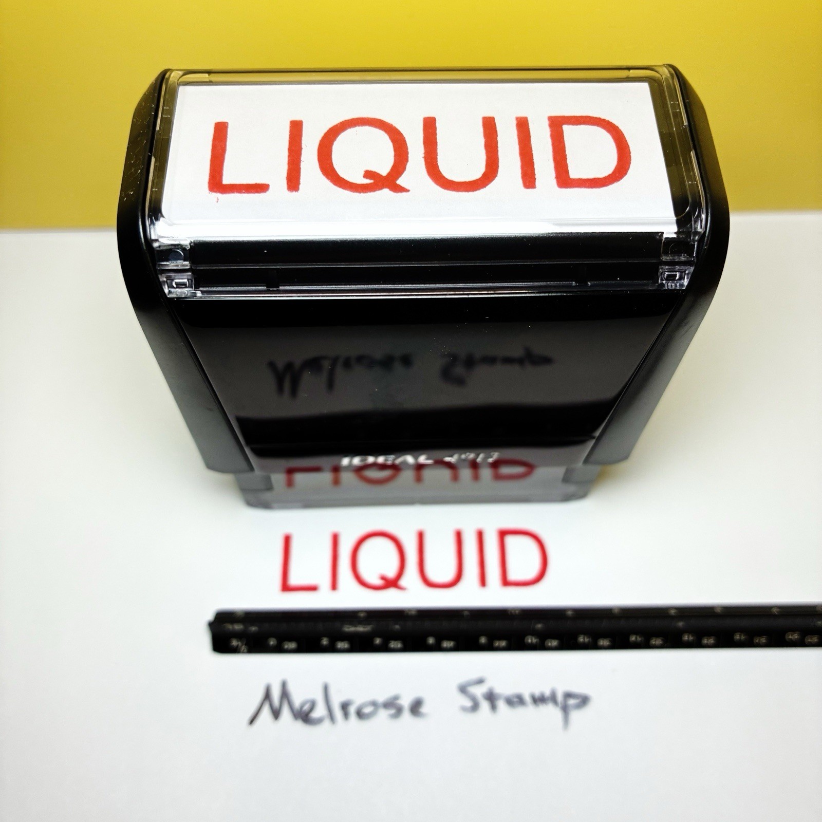 Liquid Rubber Stamp Red Ink Self Inking Ideal 4913