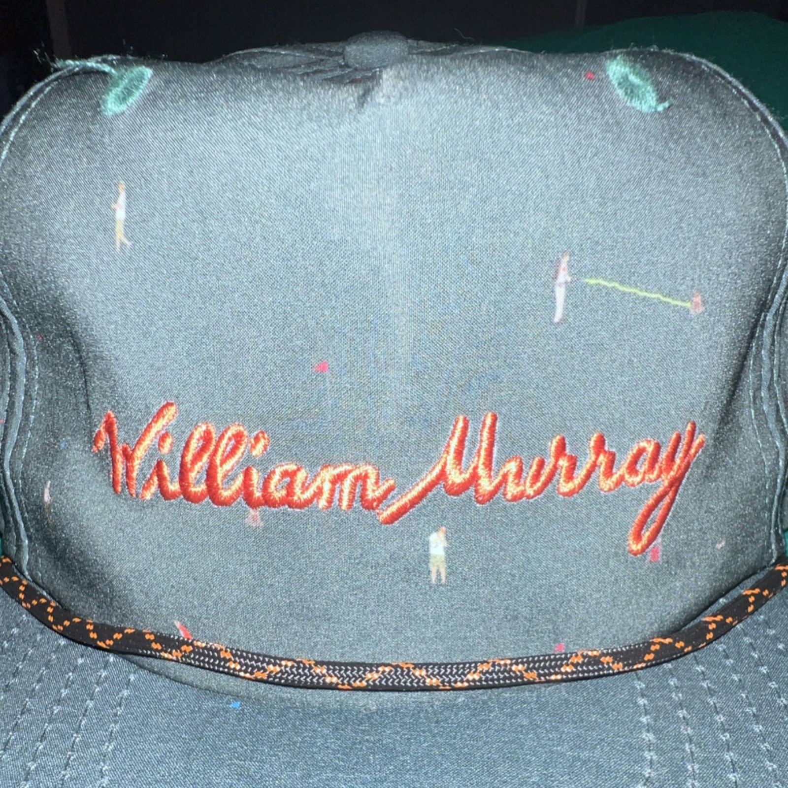 William Murray Adjustable Green Golf Hat Lightweight Embroidered Logo