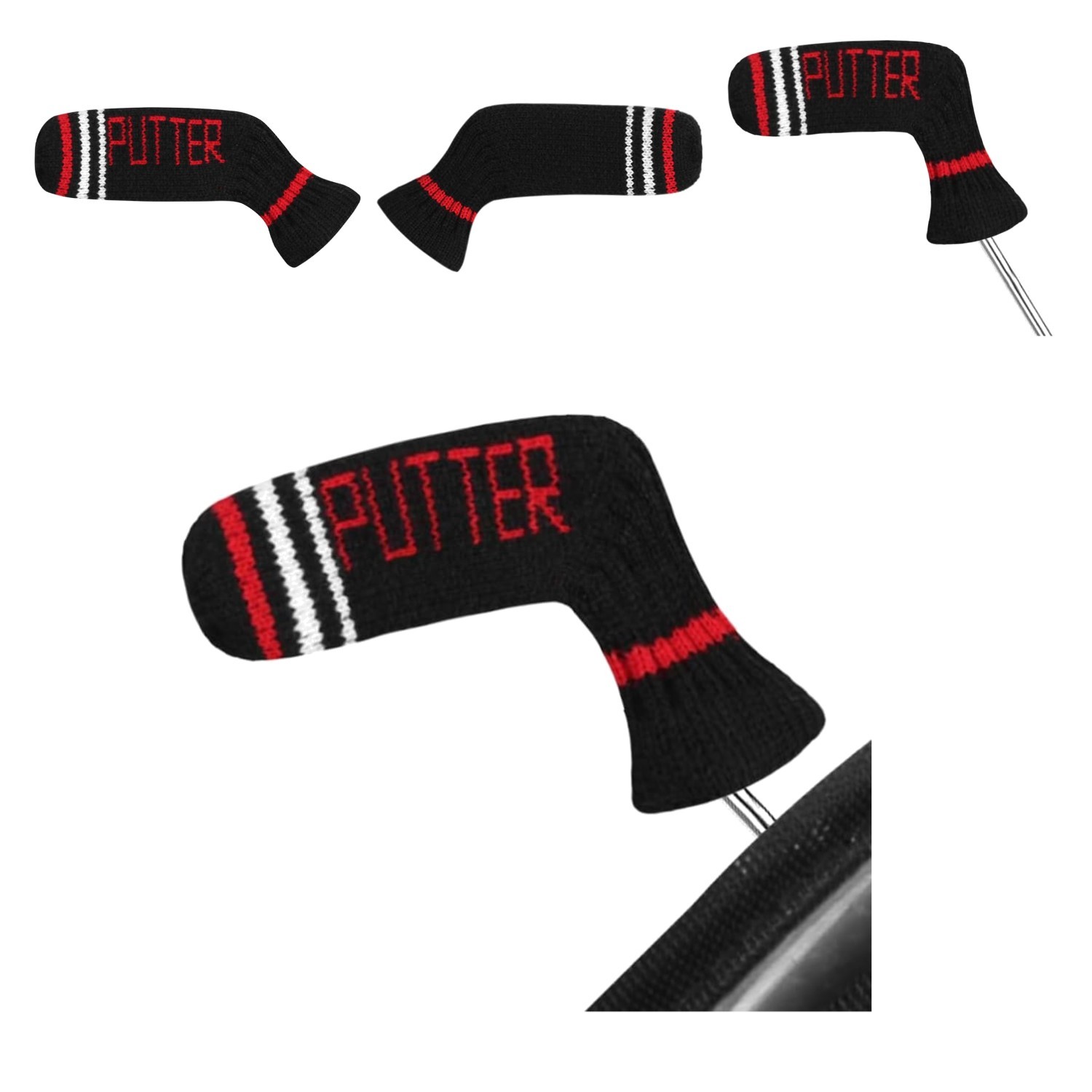 Customizable Knitted Golf Putter Cover - Adorable Fit for Every Blade Putter