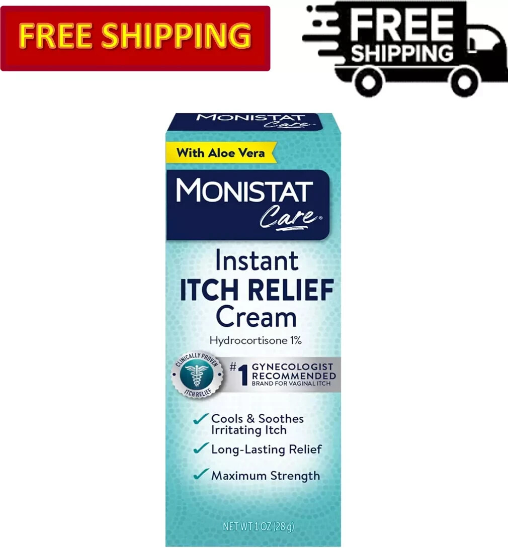 Monistat Instant Feminine Itch Relief Cream for Women Maximum Strength, 1 oz
