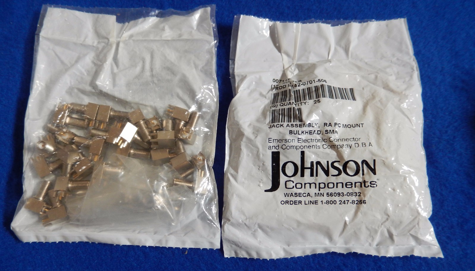 JOHNSON 142-0701-506 RF/COAXIAL CONNECTOR QTY 25 NEW Factory Sealed