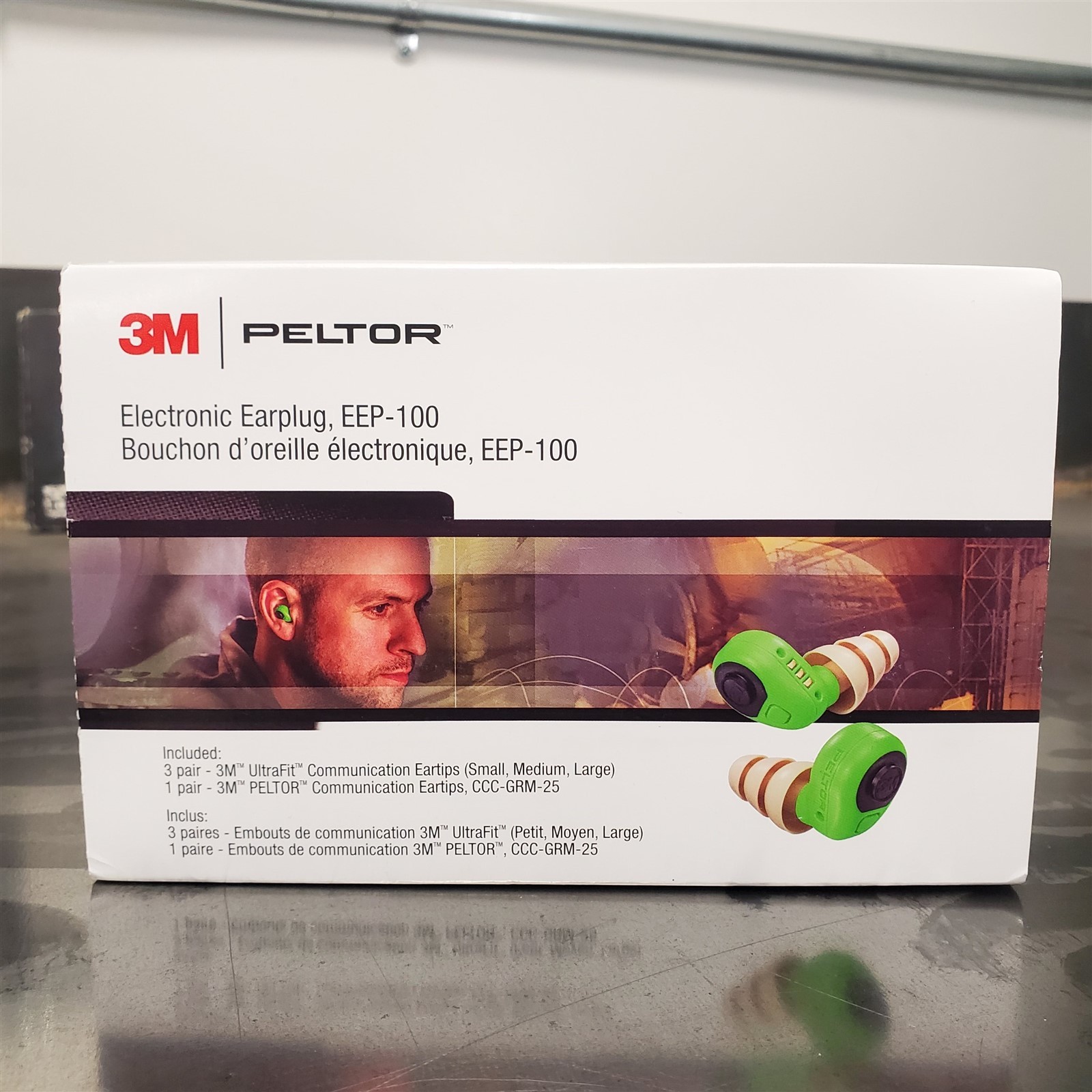 3M PELTOR EEP-100 Rechargeable Electronic Ear Plug Kit Noise Reduction