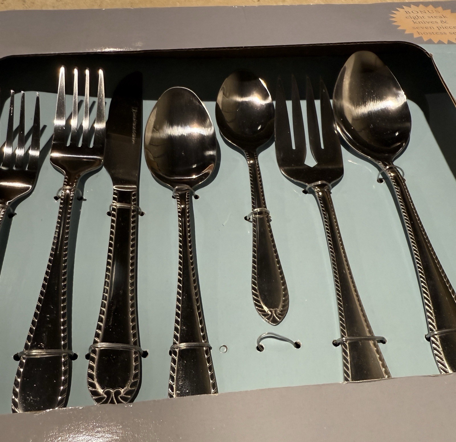 Gibson Home Wilmington Plus 55-Piece Flatware Set NIB