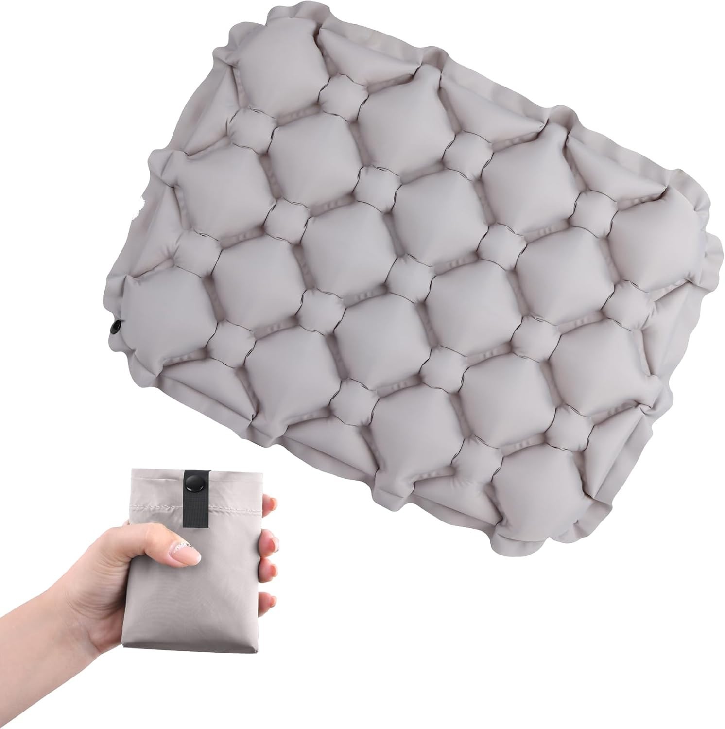 Inflatable Seat Cushion, Lightweight Camping Air Sitting Pad with Repair Clot...