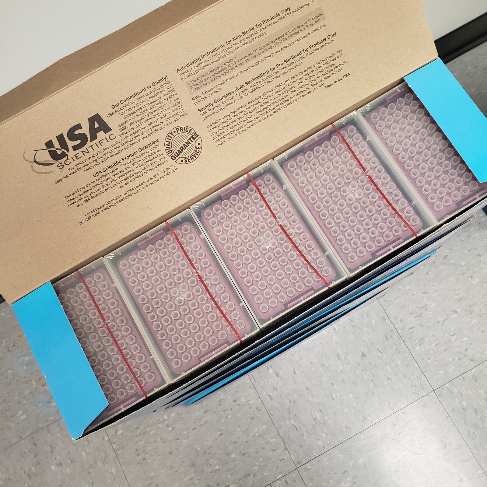 USA Scientific 1120-2810 TIPONE® FILTER TIPS 50ul 10 racks of 96 pipette tips