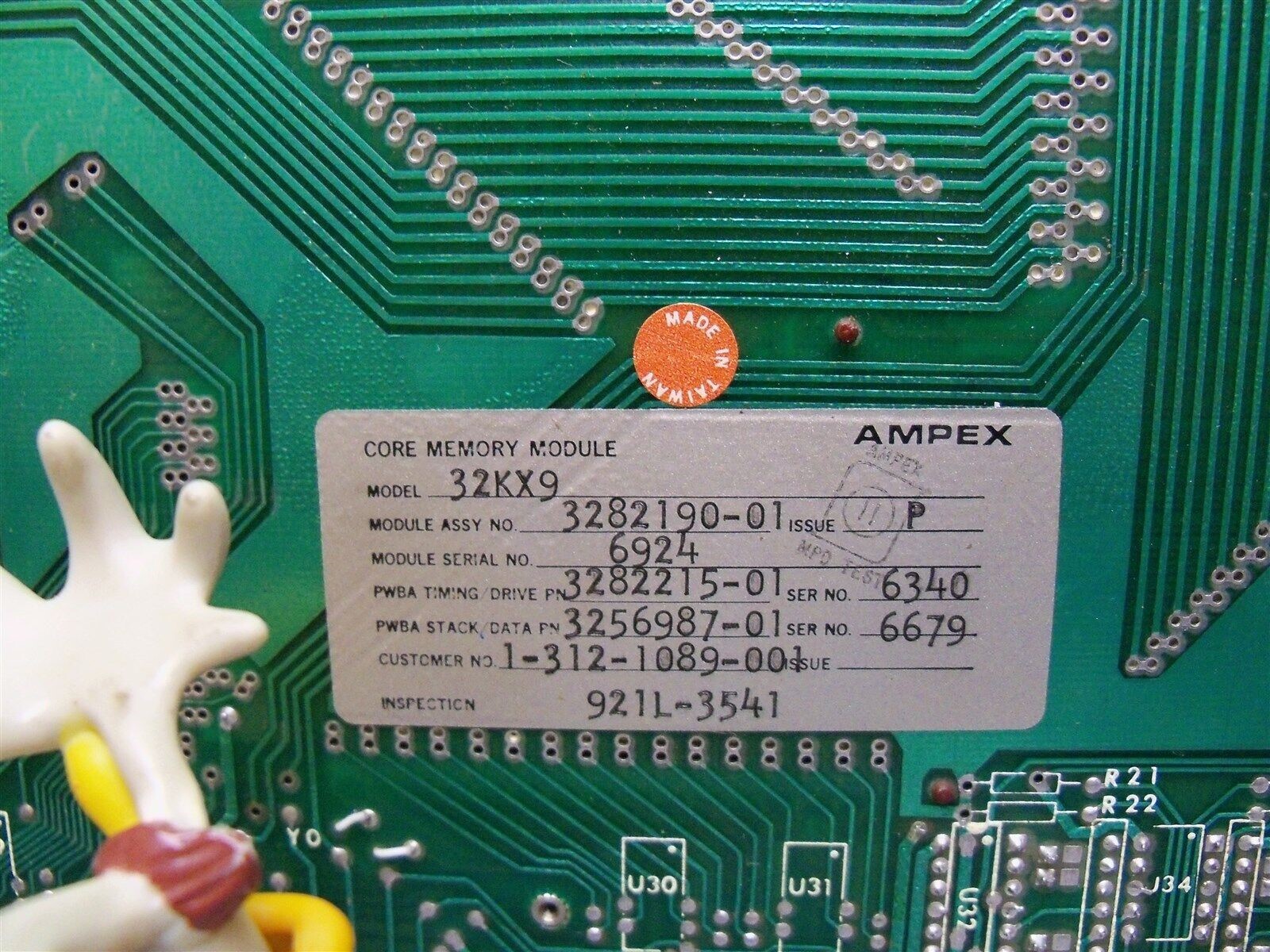 Cincinnati Milacron Ampex 32KX9 Core Memory Module 3282190-01