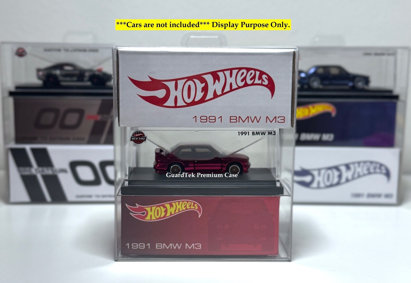 Guardtek RLC Box Protector Case for Hot Wheels RLC 1991 BMW M3 Red (5 pcs)