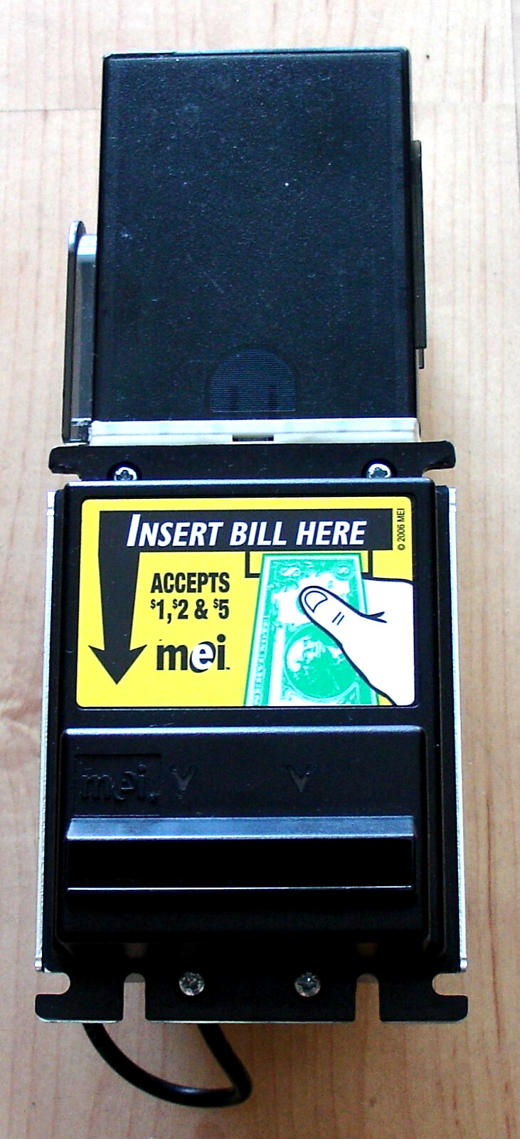 MEI MARS VN2542 U5 $1 & $5 BILLS VALIDATOR METAL BEZEL