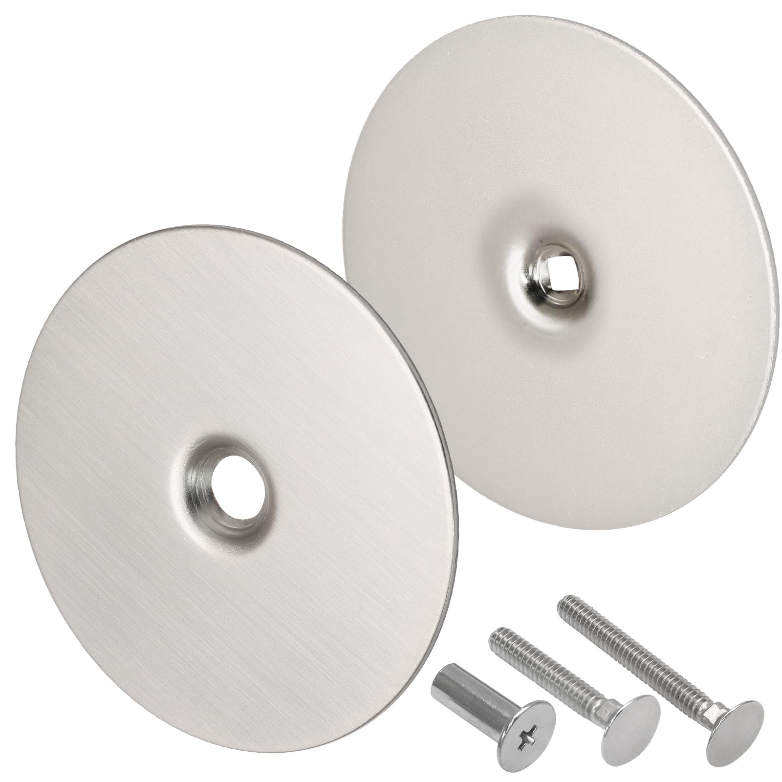Hordion 1 Pack Door Hole Cover Plate, 2-5/8" Brushed Satin Nickel