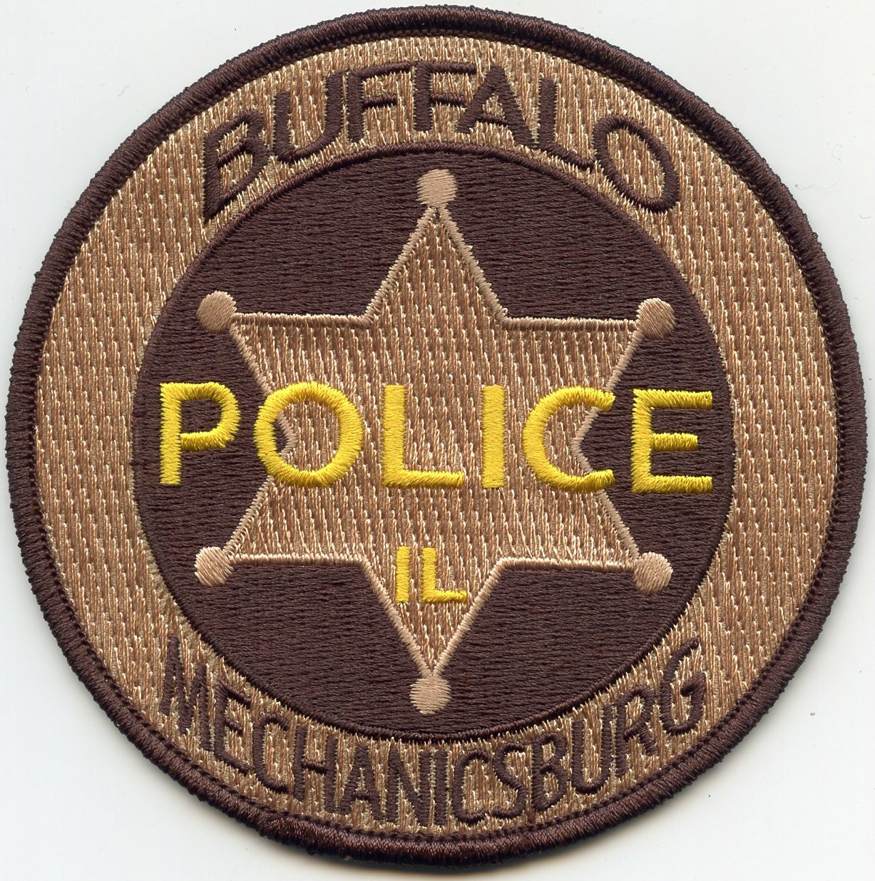 BUFFALO - MECHANICSBURG ILLINOIS IL POLICE PATCH