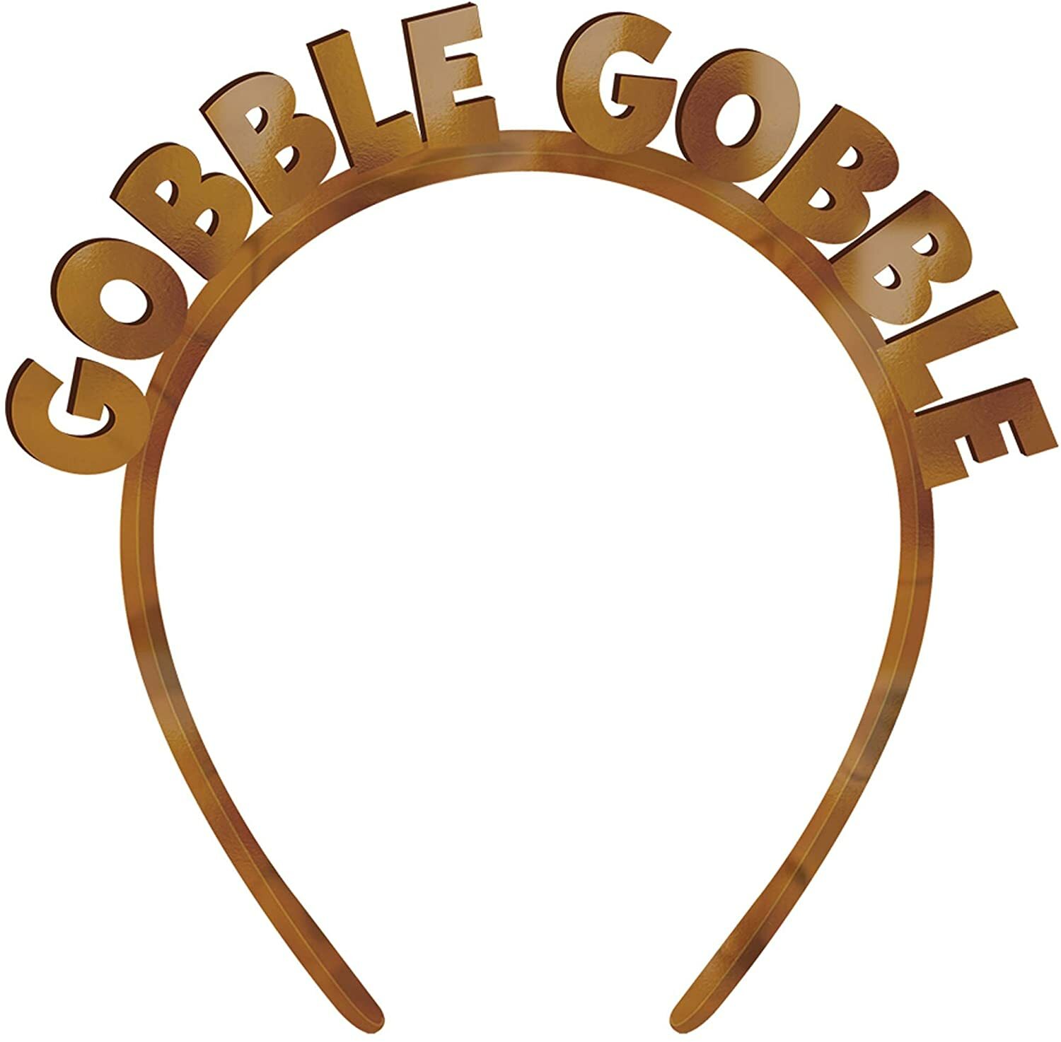 "Gobble -Gobble" Gold Metal Headband, Funny Thanksgiving Headband - New!