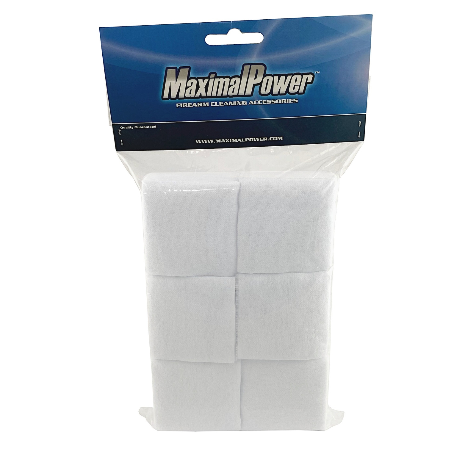 MaximalPower 2 1/4" Gun Cleaning Patches Cotton for 9mm .357 .38 .40 .45 Caliber