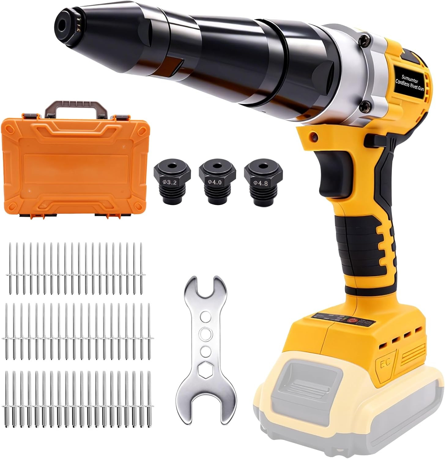 Cordless Electric Rivet Gun for Dewalt 20V Max Battery, Brushless Blind Riveter