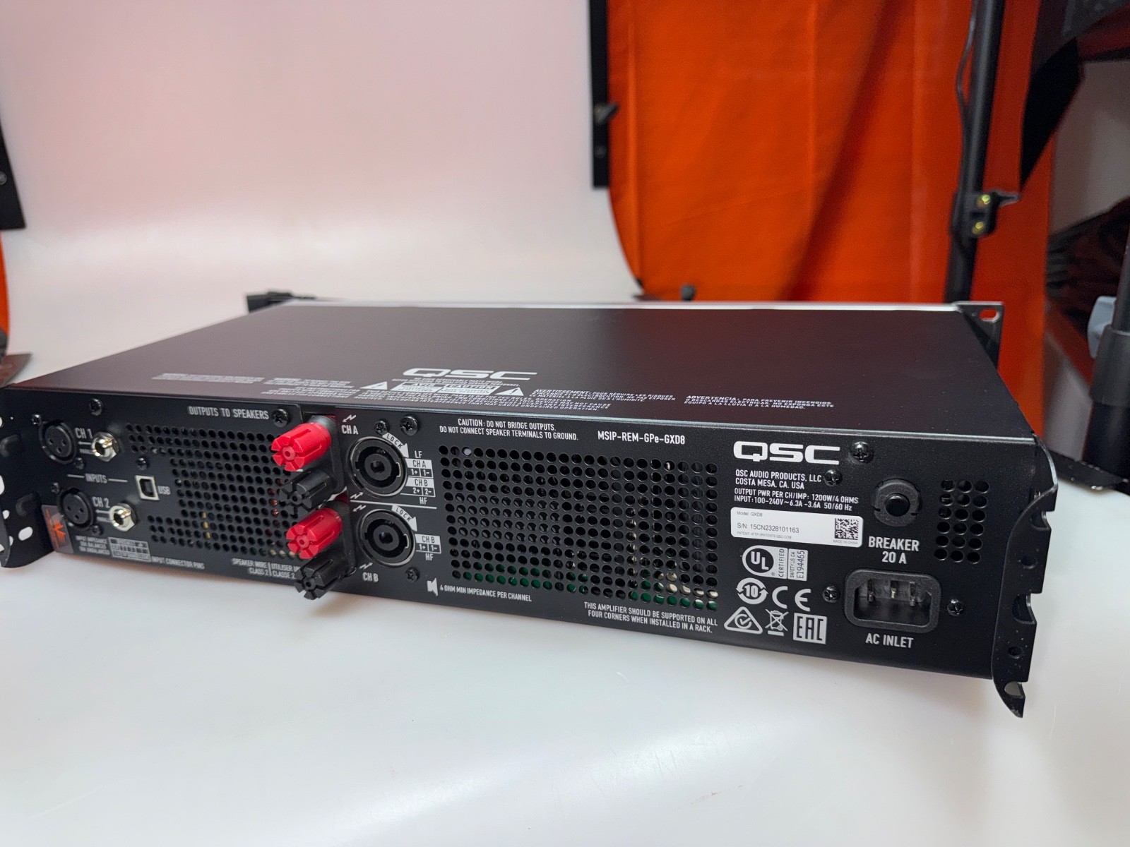 QSC GXD 8 2ch Digital Amplifier W/ Onboard DSP