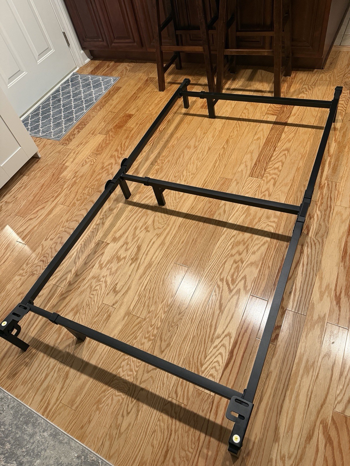 Mainstays 7" Twin/Full/Queen Size Adjustable Metal Bed Frame, Black