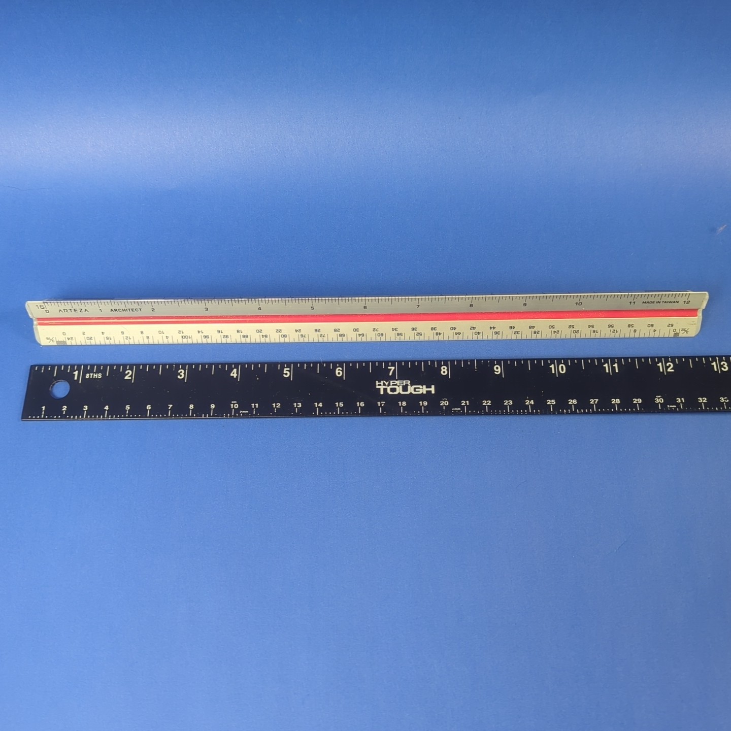 Arteza 12" Triangular Drafting Architects Scale aluminum