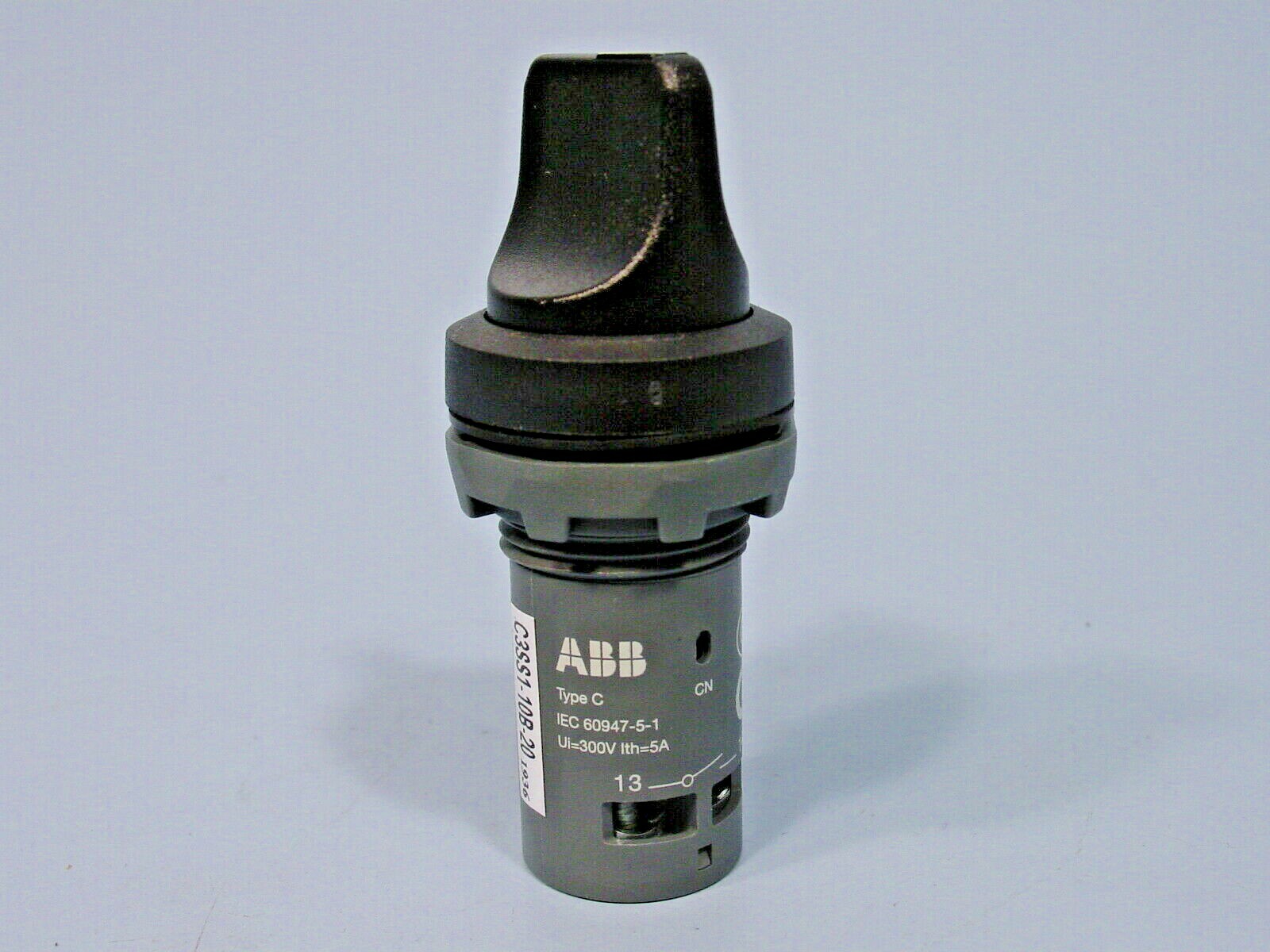 ABB C3SS1-10B-20 22mm Assembled Selector Switch, Knob Type, Compact