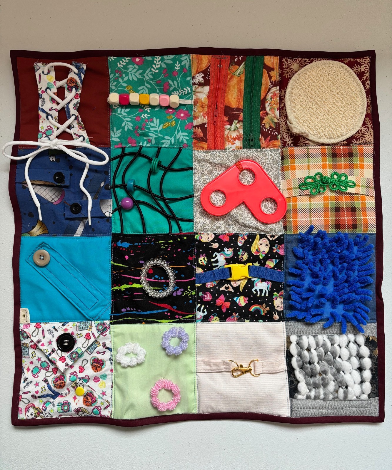 Sandra Bee Fidget Quilt Blanket  Adults Dementia Alzheimers ADHD Autism Anxiety