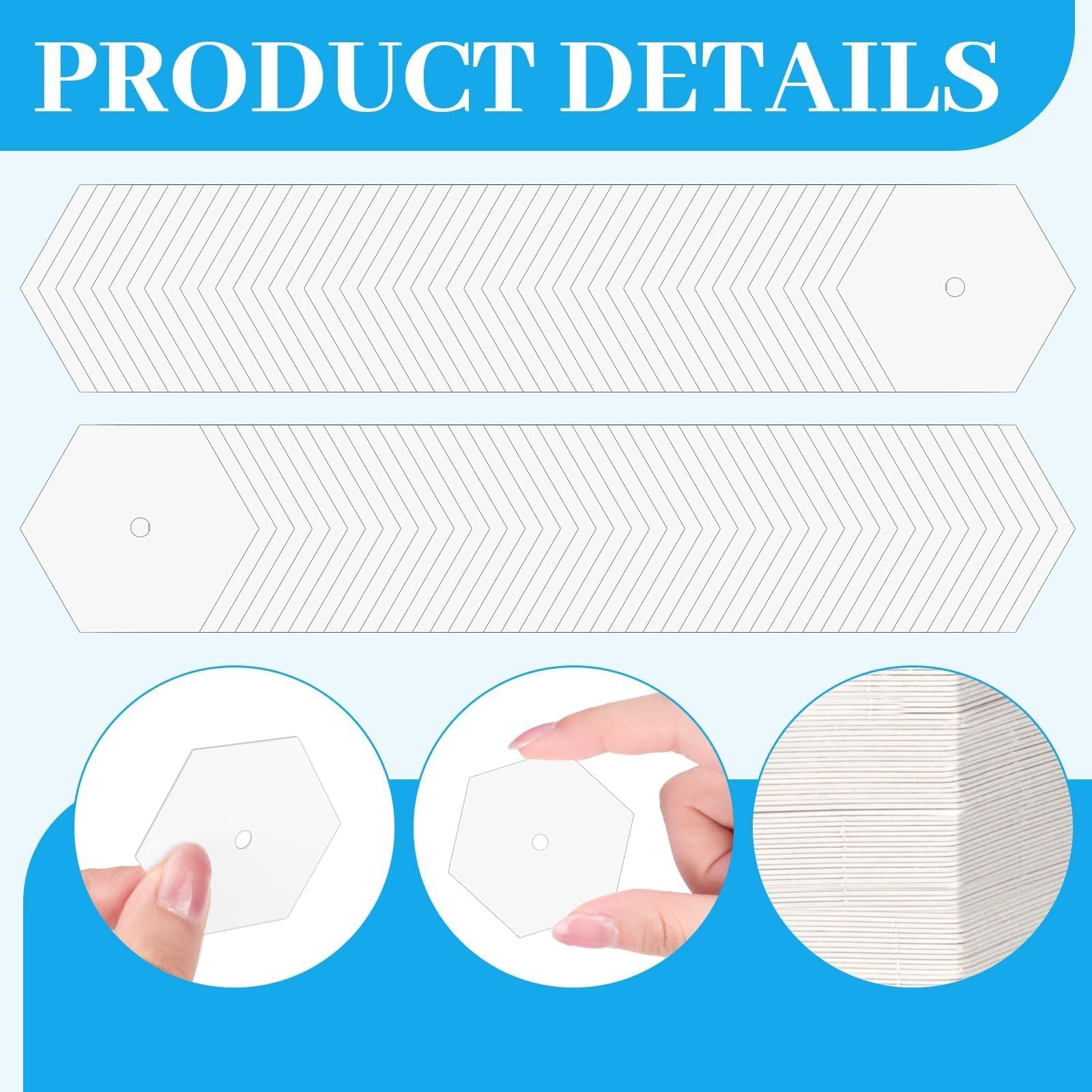 500 PCS Paper Piecing 1 Inch Hexagon Quilting Templates DIY Patchwork