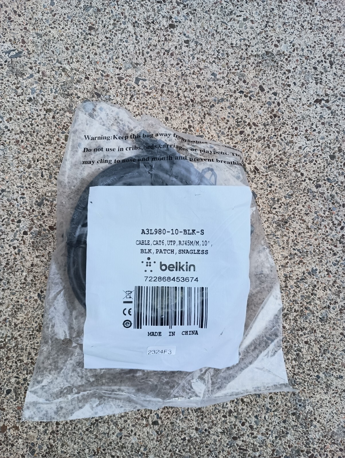 Belkin A3l980-10-blk-s Patch Cable - Rj-45 [m] 10 Ft Utp [ Cat 6 ]