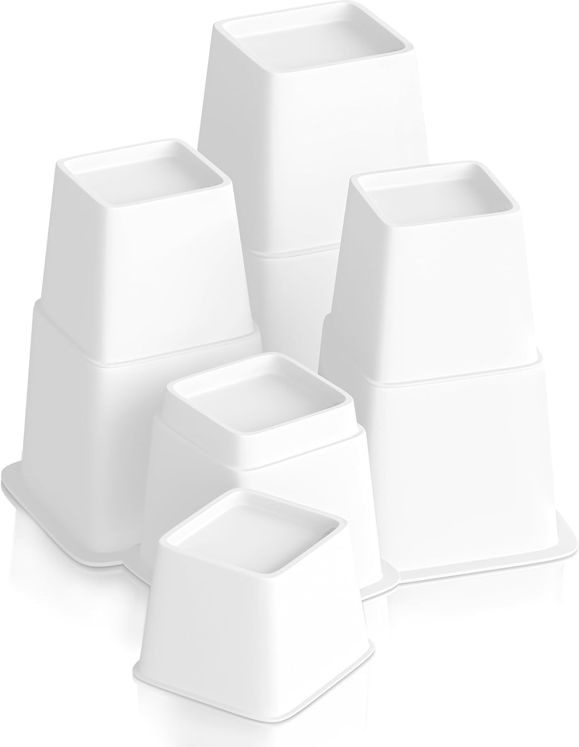Elevation in Heights 3, 5 or 8 Inch Heavy Duty Risers for Beds set of 4