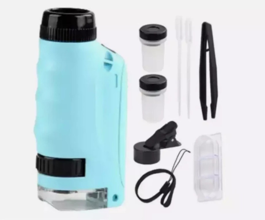 Mini Microscope for Kids, Portable Microscope, LED Lighting Small Handheld*===