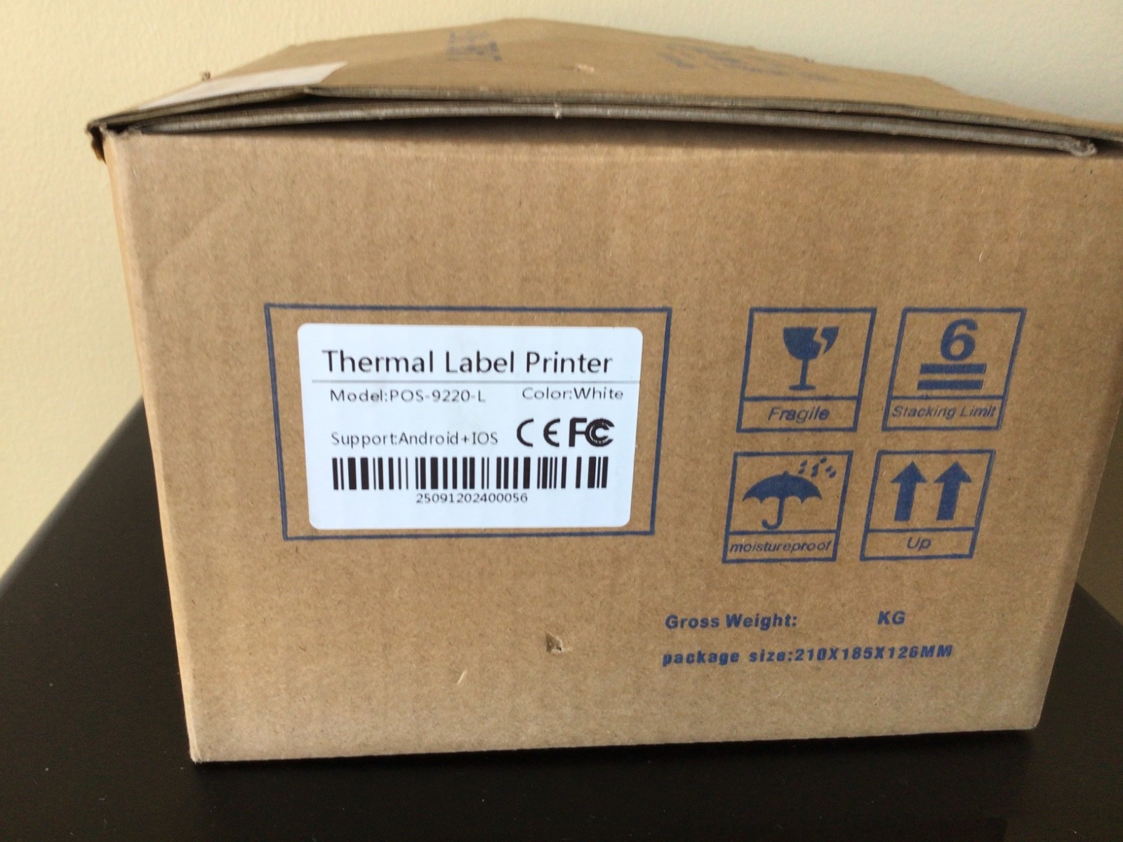Barcode Label Printer Model POS-9200-L White Android + IOS + 2 Rolls 400 Labels