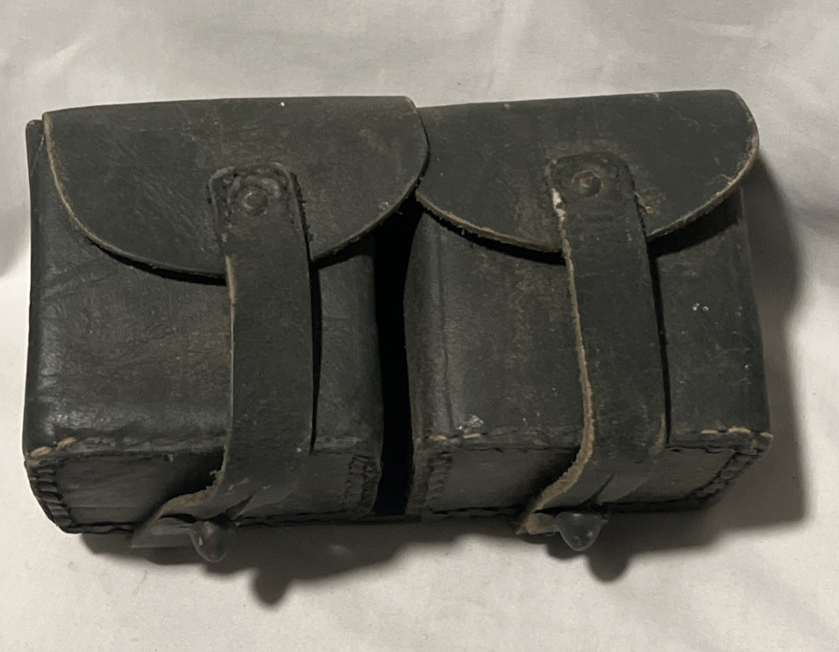 Original WWII Italian? German? Ammunition Pouch Double Pre-Owned Aged