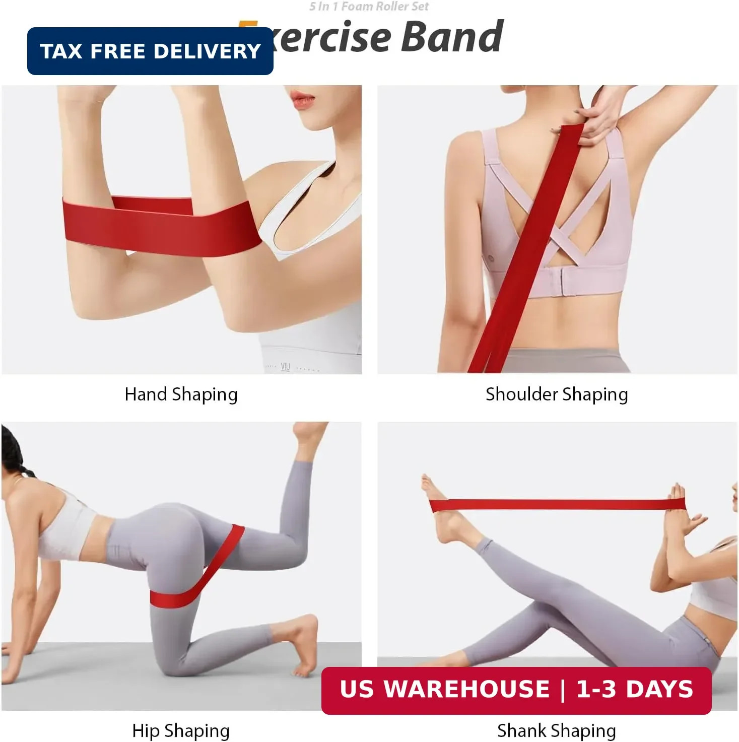5 in1 Foam Roller Set, Trigger Point Foam Roller Deep Tissue | Massage Roller St