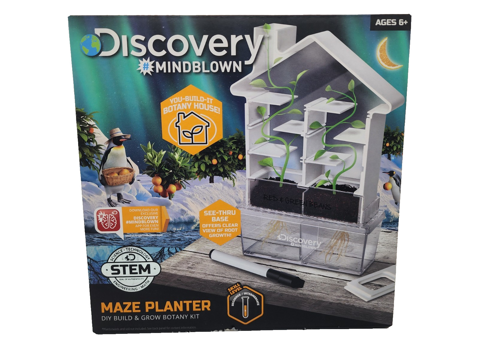 Discovery Mindblown STEM Maze Planter DIY Build & Grow Botany House Kit Ages 6+