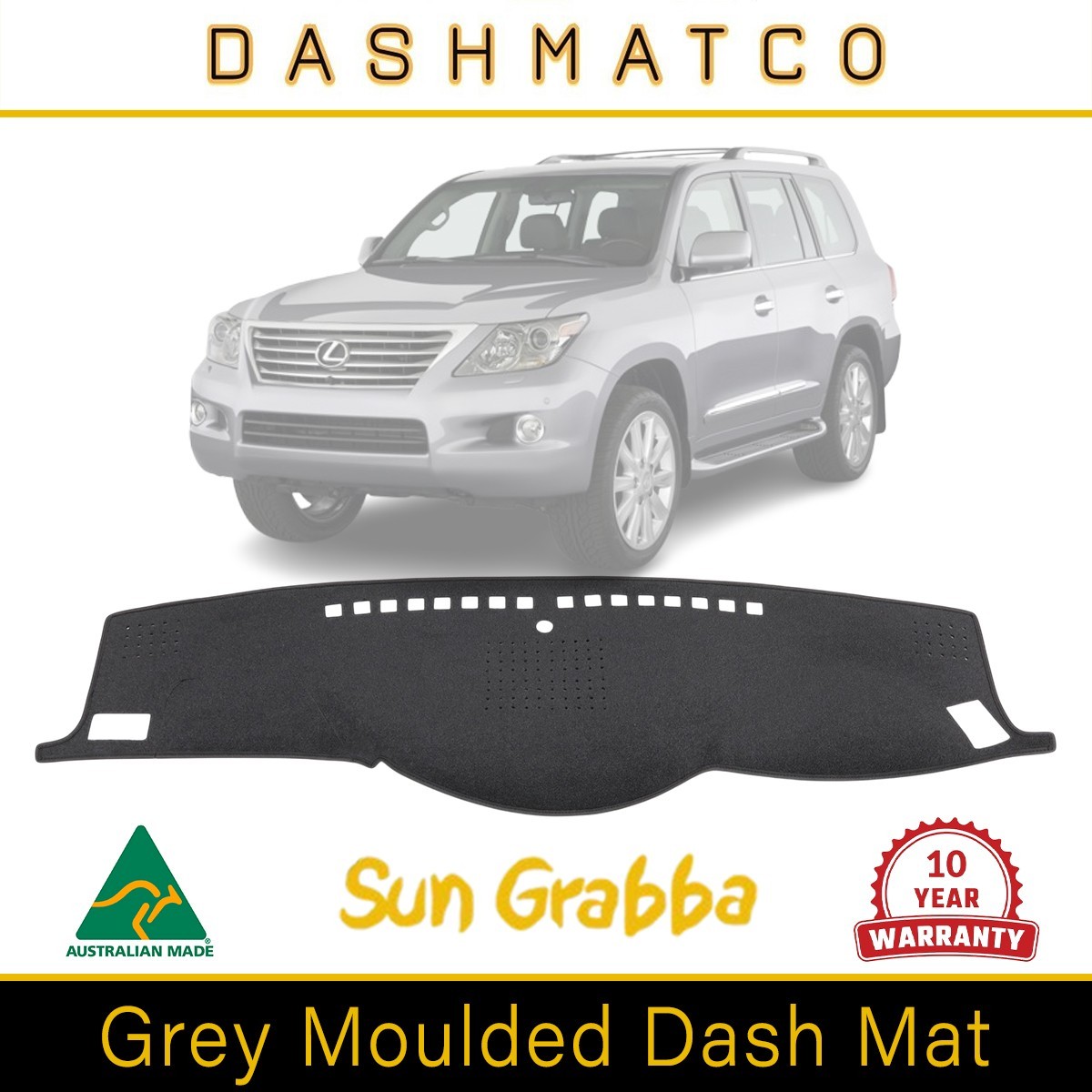 Sungrabba Grey Dashmat Fits Lexus LX570 2008 - 2021