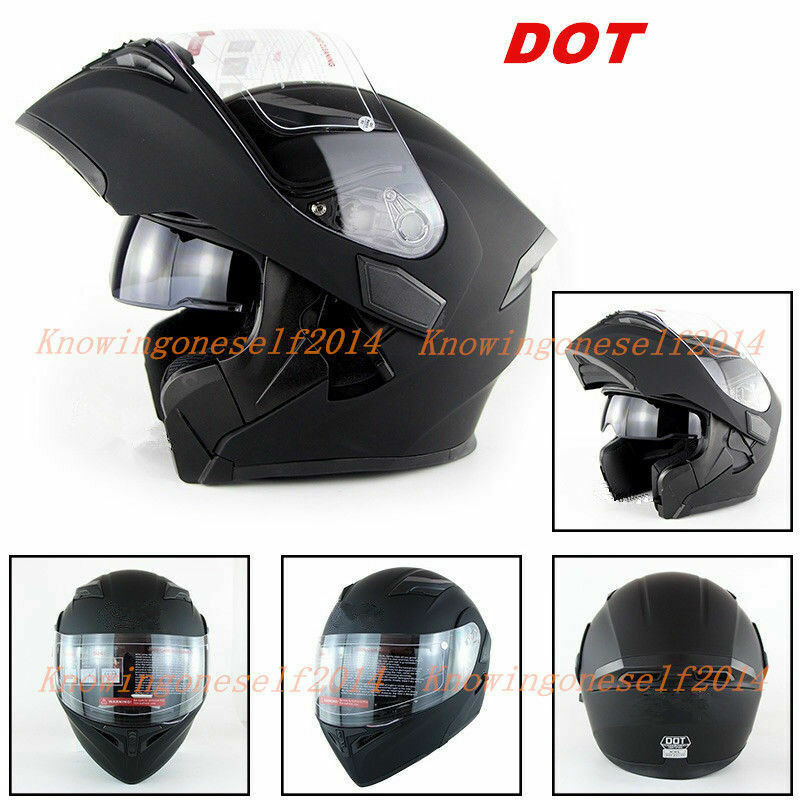 DOT Motorcycle Headset Bluetooth Helmet Modular Dual Visor Flip Up Full Face