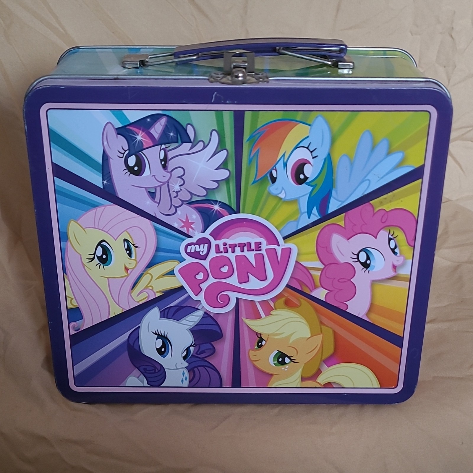 My Little Pony Metal Lunchbox Collectible Purple Multicolor