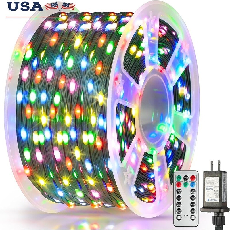 394FT LED Fairy String Lights 1200 Multicolor 8 Modes Remote Waterproof Timer US