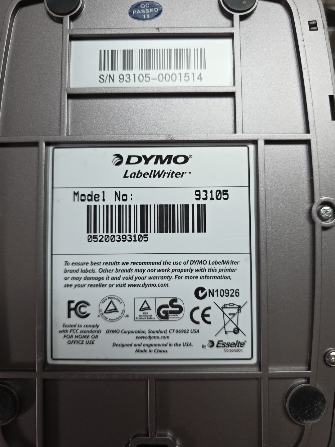 Dymo LabelWriter Duo 93105 Thermal Label Printer